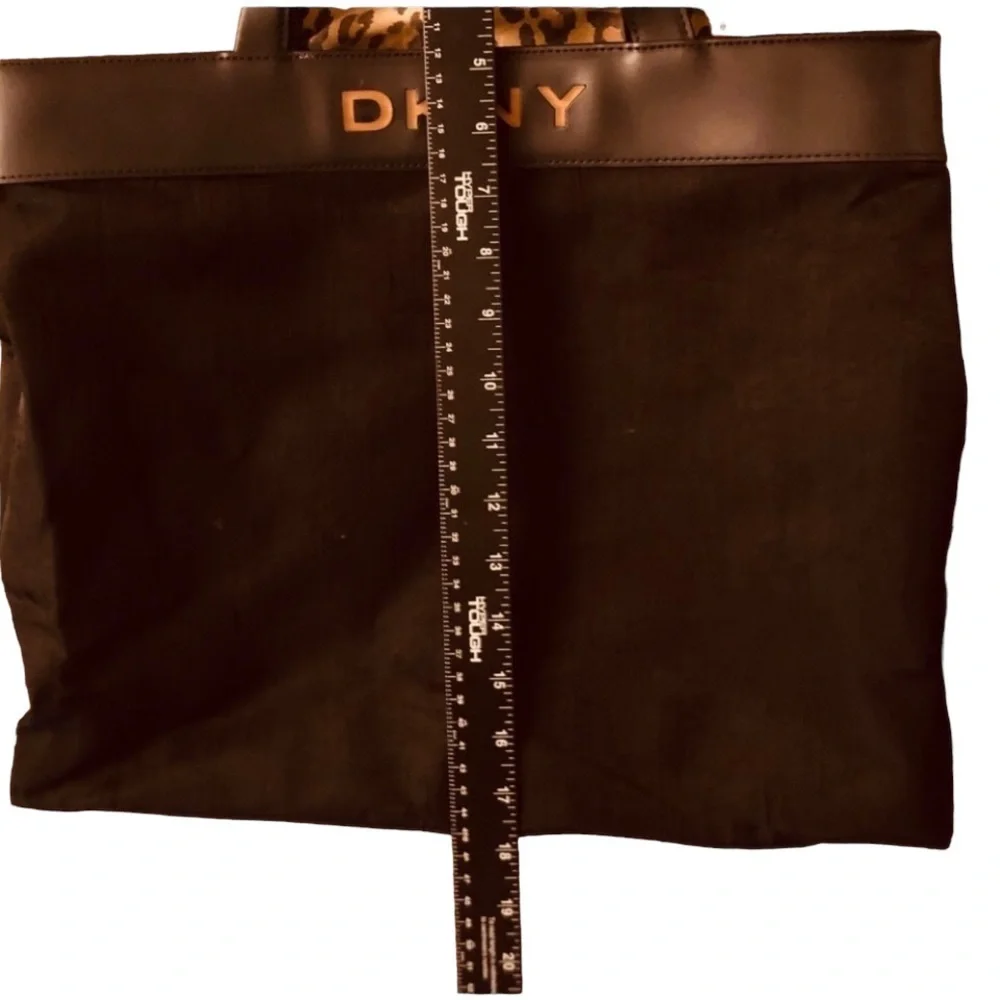 DKNY Donna Karen black Soft sided  Commuter Bag/ Briefcase Great shantung Fabric